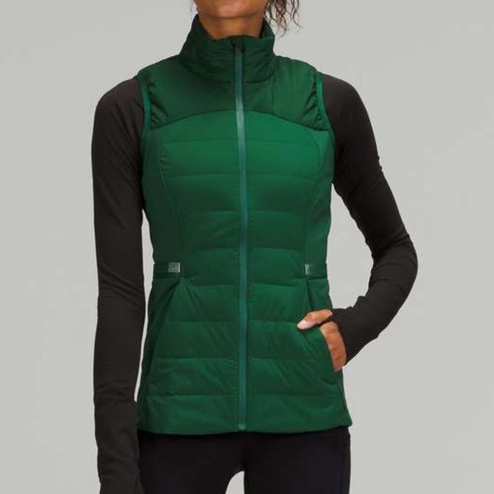 Like New: Lululemon Vest Down For It All Vest Everglade Green Women’s 6